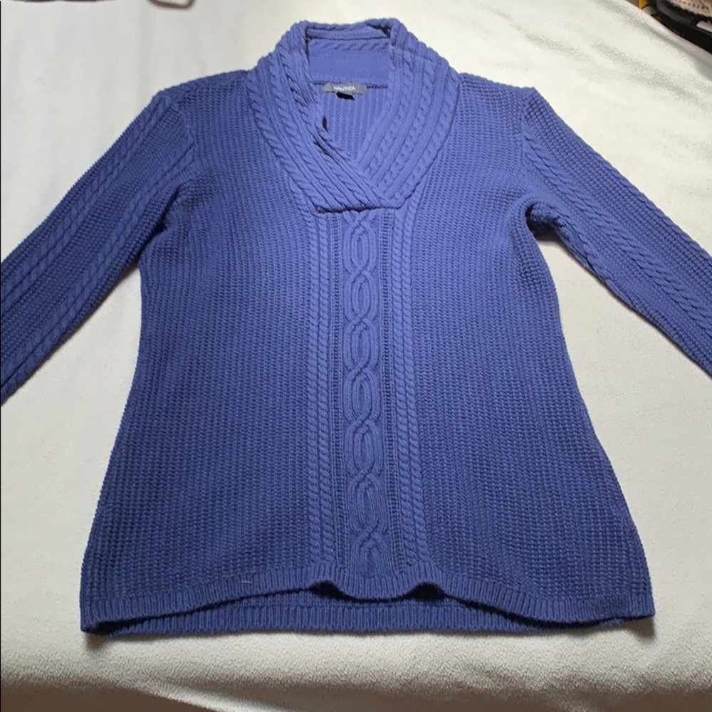 Blue Nautical Knit Sweater